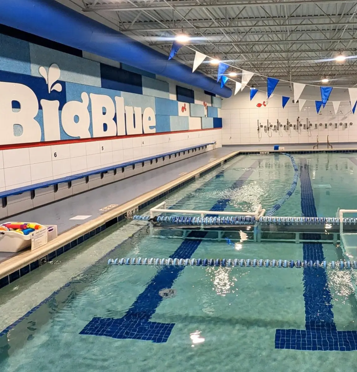 Big Blue Swim School in Niles, IL indoor pool and lane lines